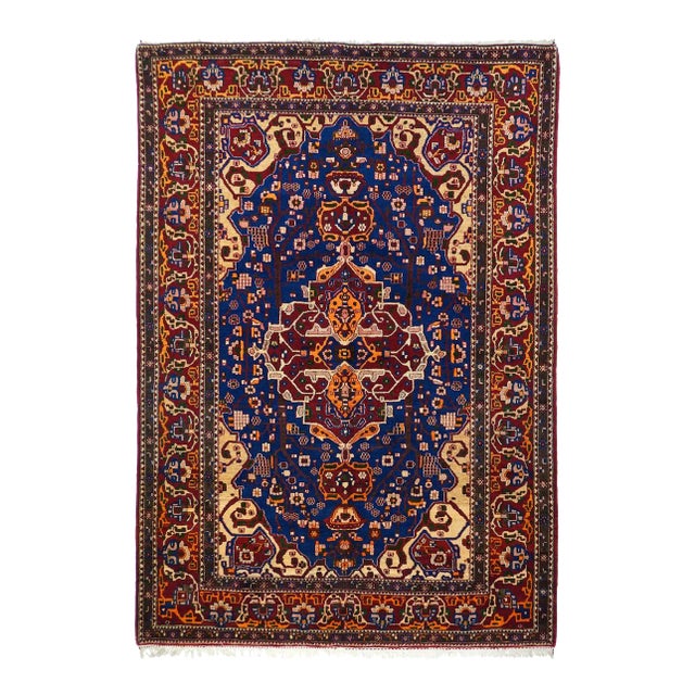 Vintage Isfahan Rug 4'9'' X 6'10'' For Sale