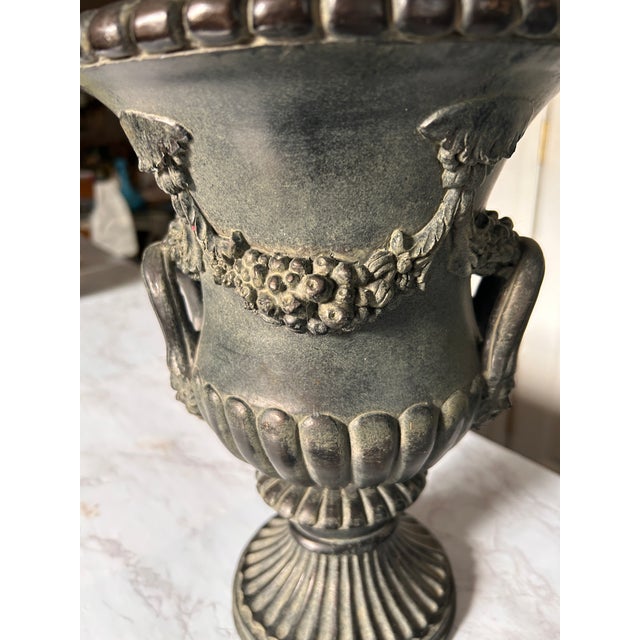 Early 20th Century Cast Stone Black Garden Ornament Rococo Revival For Sale - Image 4 of 10