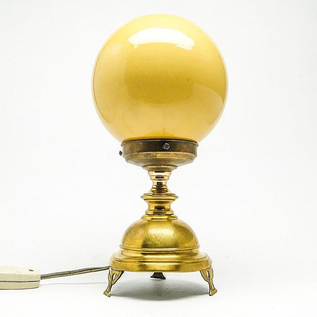 Vintage Glass Table Lamp, Germany, 1950s For Sale - Image 6 of 6