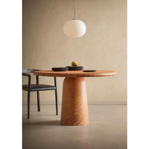 Stone Nissa Travertino Stone Round Dining Table by Ivan Colominas For Sale - Image 7 of 10
