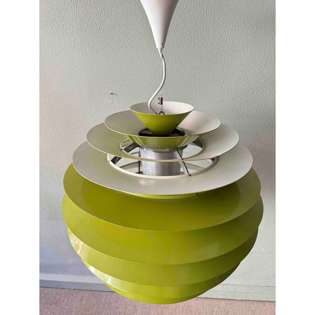 Danish Olive Green PH Louvre Pendant Light by Poul Henningsen for Louis Poulsen, 1960s For Sale - Image 16 of 18