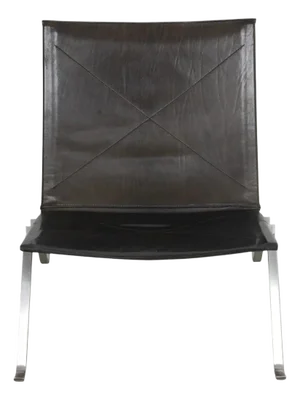 PK-22 Chair in Black Grace Leather by Poul Kjærholm
