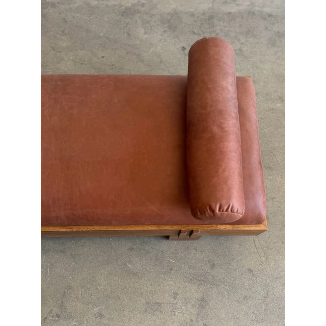 Madura Daybed in Sienna Leather For Sale - Image 11 of 18