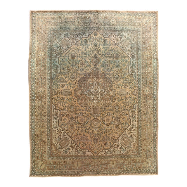 Vintage Persian Tabriz Rug - 10’00 X 12’10 For Sale
