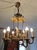 Metal Naturalistic Chandelier in Painted Sheet Metal and Saxon Porcelain, 1950s For Sale - Image 7 of 8