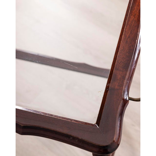 Vintage Italian Wood and Glass Serving Bar Cart, 1960s For Sale - Image 10 of 15