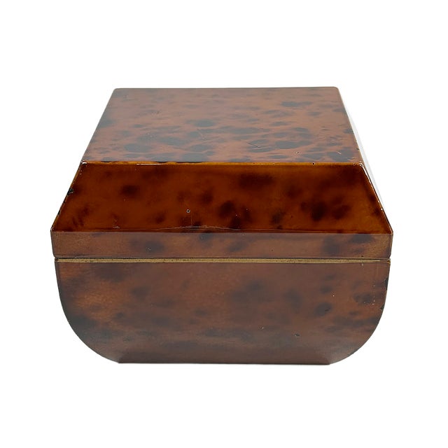 1980's Faux Tortoise Box For Sale - Image 4 of 7