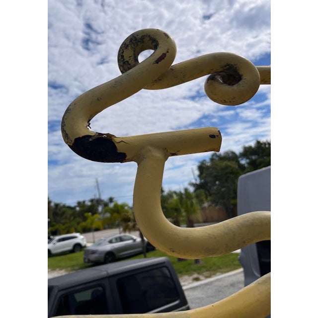 1990s Monumental Signed Barrett DeBusk “Walking Bod “ Steel Sculpture - 90” High For Sale - Image 9 of 12