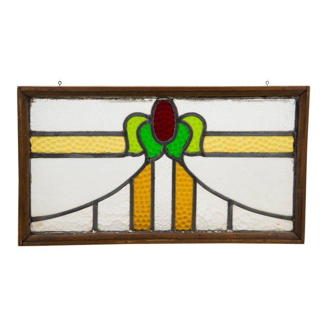 20th Century Vintage Arts And Crafts Stained Glass Window Chairish