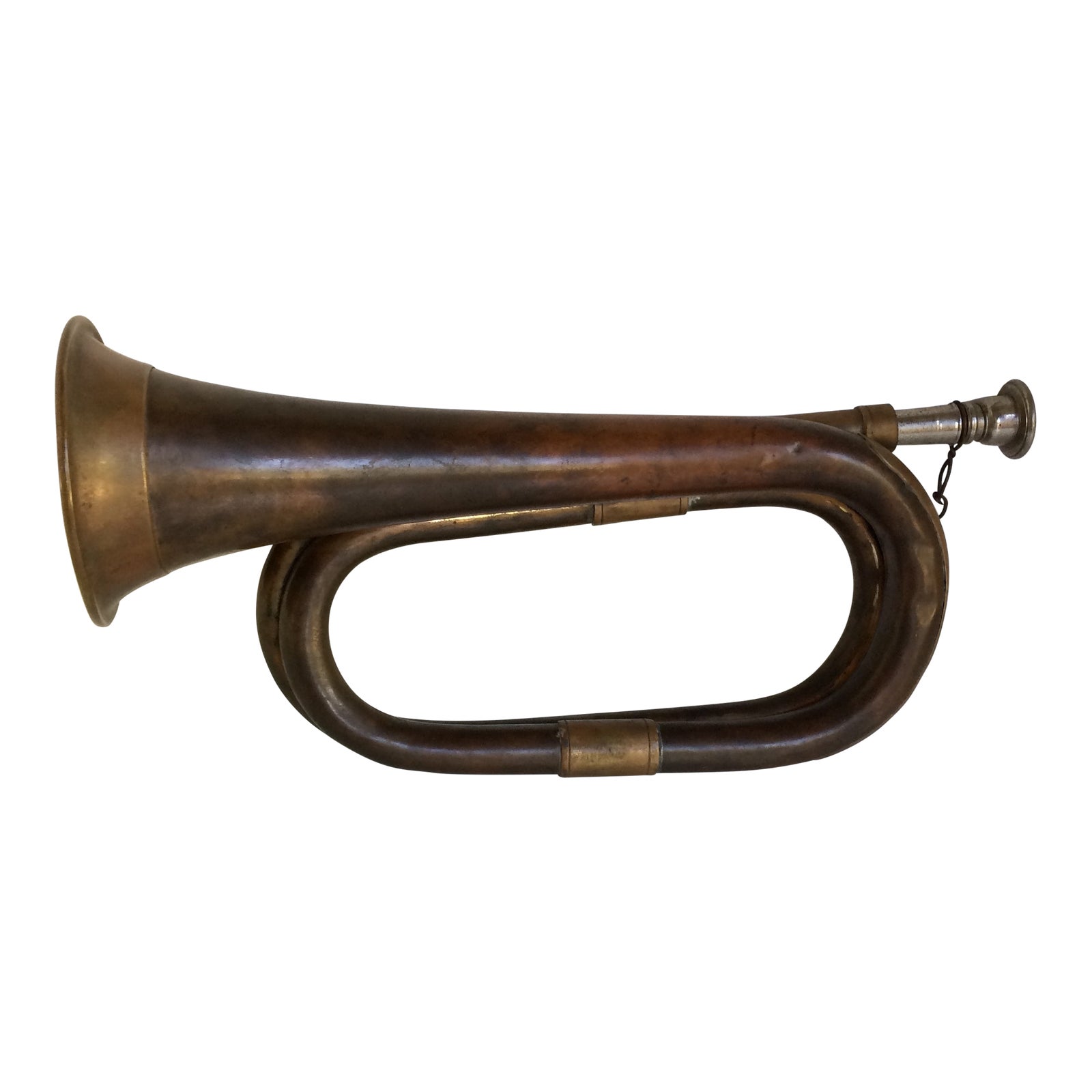 Vintage Military Copper and Brass Bugle Chairish