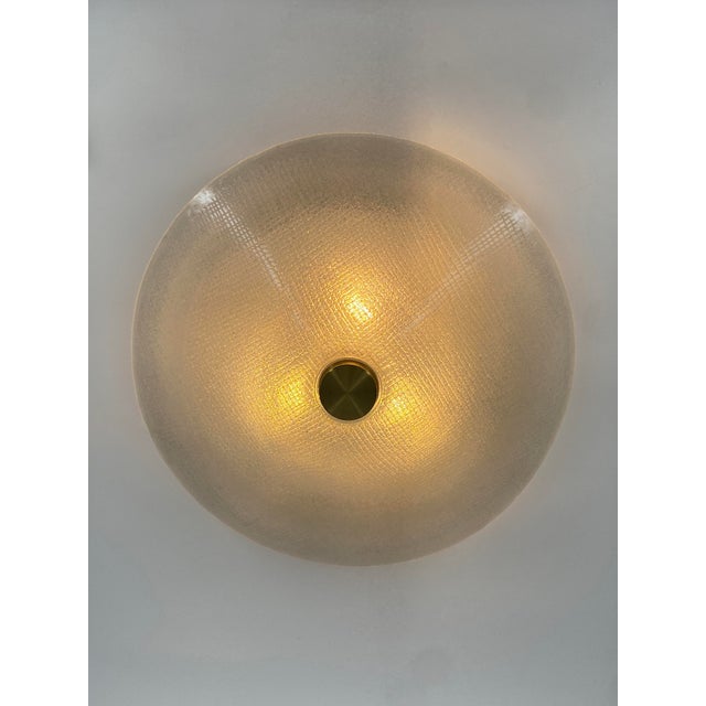Metal Ice Glass Ceiling Lamp from Peill & Putzler, 1950s For Sale - Image 7 of 18