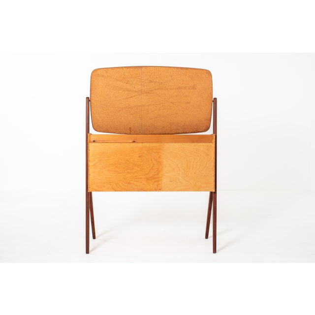 Mid-Century Modern Danish Teak Vanity Table with Black Glass Top, 1960s For Sale - Image 4 of 10