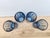Vintage Mid-Century Modern Anchor Hocking "Tartan Blueberry" Flat Iced Tea Glasses - Set of 4 For Sale In Dallas - Image 6 of 15