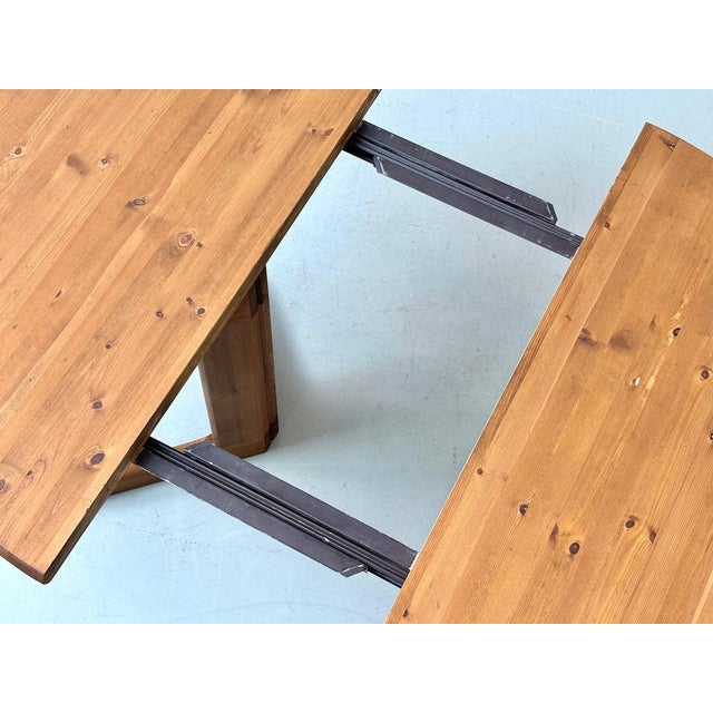 Wood Extendable Dining Table in Pine Wood, 1970s For Sale - Image 7 of 18