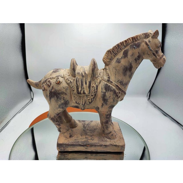 Beige Terracotta Horse Figurine, 1960s-1970s For Sale - Image 8 of 8