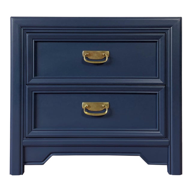 Vintage Navy Blue Nightstand Chairish