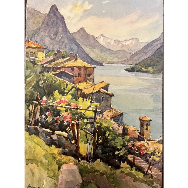 Vintage Swiss Alps Art Prints - Zermatt Matterhorn Gandria Rosegtal - Set of 4 For Sale - Image 4 of 6