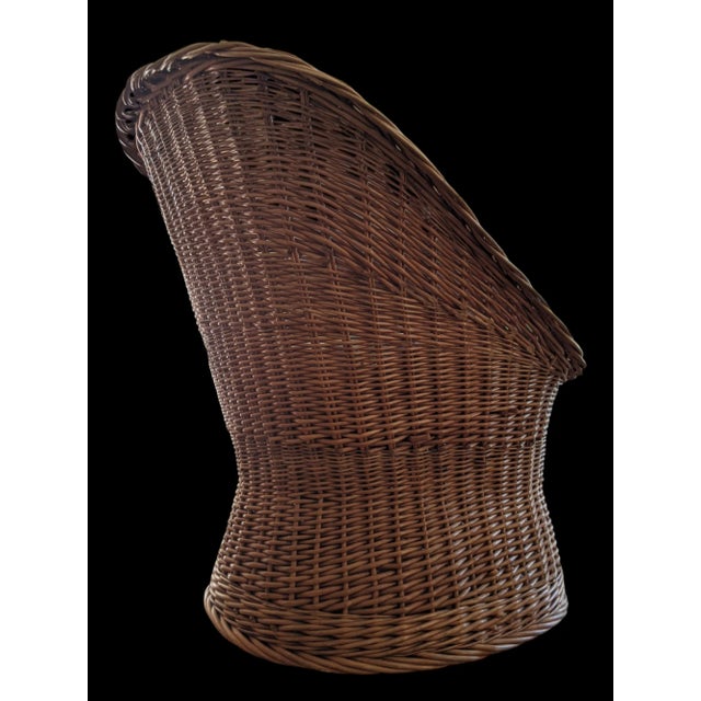 Vintage Coastal Braided Rattan Chair For Sale - Image 9 of 12
