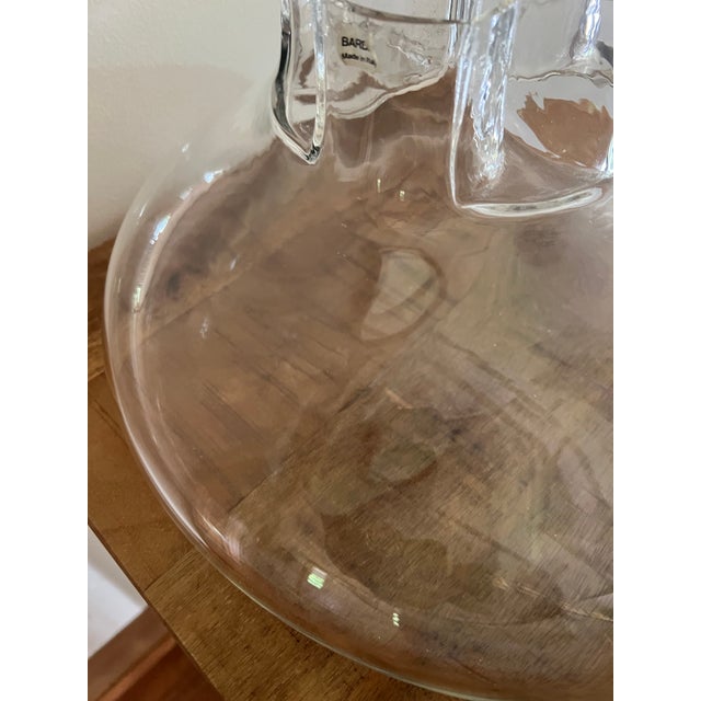 Rare Alfredo Barbini Murano Hand-Blown Art Glass Lotus Vase / Centerpiece Bowl With Four-Petal Opening, Italy, 13” For Sale - Image 10 of 14