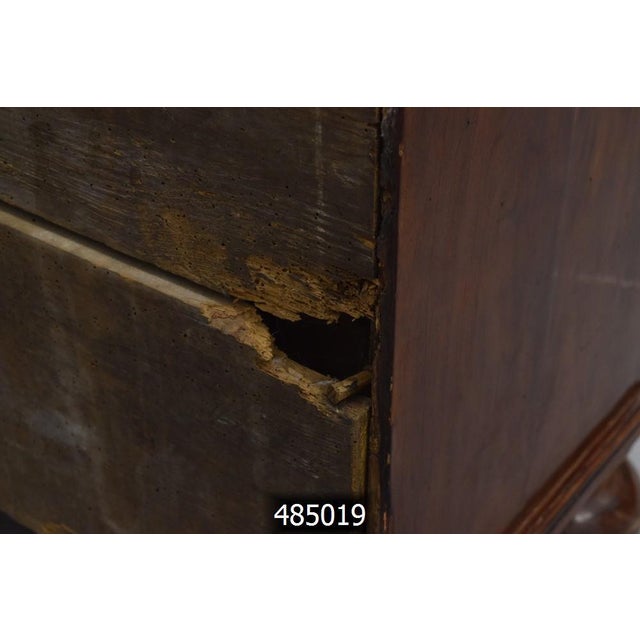 Vintage Bow Front Demilune Credenza, Key Included For Sale - Image 9 of 16