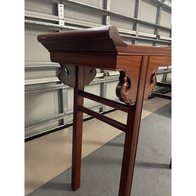 Asian Pagoda Wing Carved Console Table. Minor blemishes but overall it's in great condition.