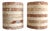 Vintage Striped Travertine Demilune Bookends by Fratelli Mannelli, 1970s, Set of 2 For Sale