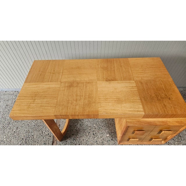 Wood Paul Laszlo Floating Desk for Brown Saltman For Sale - Image 7 of 9