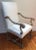French Painted Finish Throne Chair For Sale - Image 9 of 10