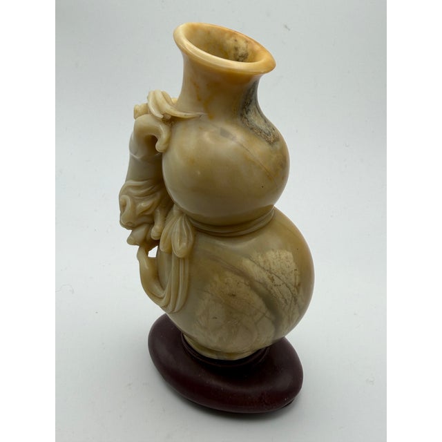 Vintage Soapstone Carving Eith Mythical Creature For Sale - Image 4 of 12