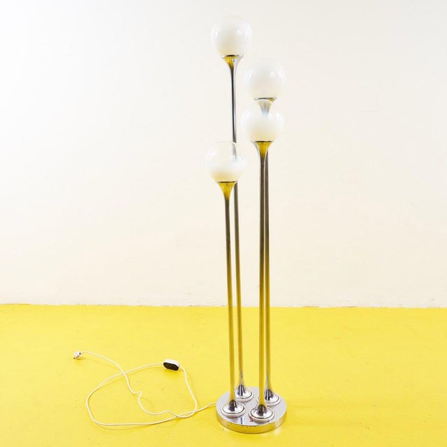 Space Age Chrome Metal Floor Lamp For Sale - Image 15 of 15