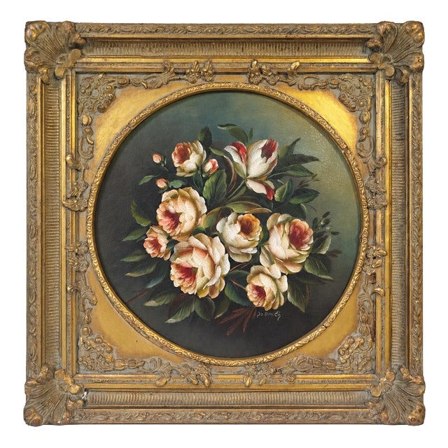 De Angelis, Rose, Oil on Canvas, Framed For Sale