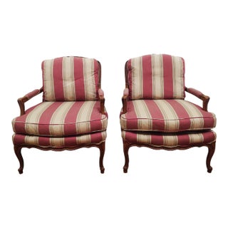 Baker Furniture French Provincial Louis XV Chairs-a Pair For Sale