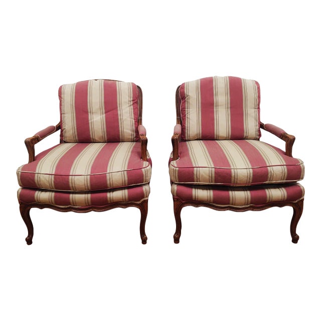 Baker Furniture French Provincial Louis XV Chairs-a Pair For Sale