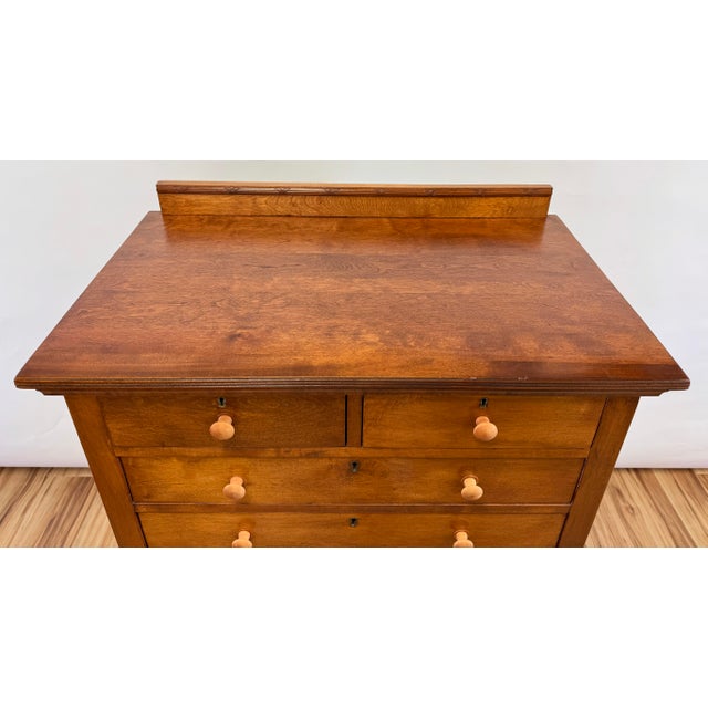 Mid 20th Century Vintage Tallboy Pine Six Drawer Dresser For Sale - Image 5 of 10