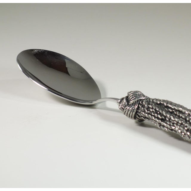 Silver Italian Metal Serving Spoon by Piero Figura for Atena, 1980 For Sale - Image 8 of 14