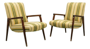 Vintage Armchairs with Armrests, Italy, 1950s, Set of 2