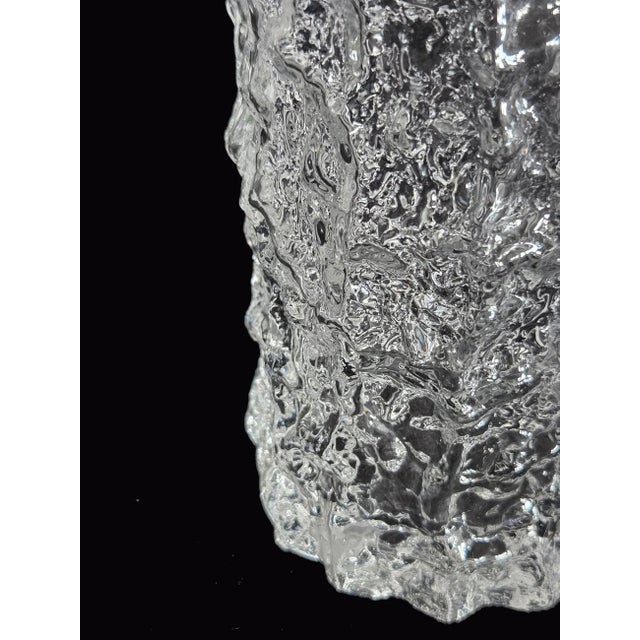 Transparent Vintage Whitefriars Glassworks Glacier/Bark Textured Highball Glasses Designed by Geoffrey Baxter, Set of 6 For Sale - Image 8 of 13