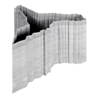 Stripes D3 Decorative Vase in Bardiglio Marble by Bufalini Marmi For Sale