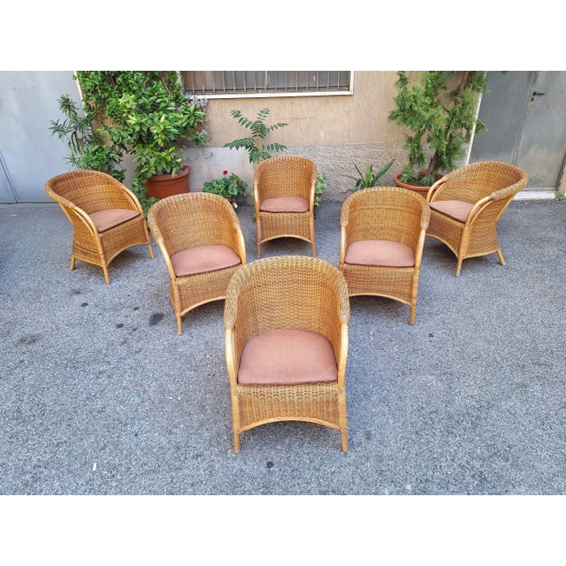 Vintage Outdoor Armchair in Rattan and Bamboo, 1960s For Sale - Image 17 of 18