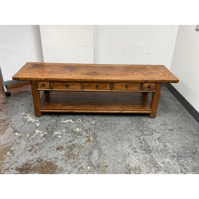 Chinese Antique Chinese Altar Table + Drawers For Sale - Image 3 of 12