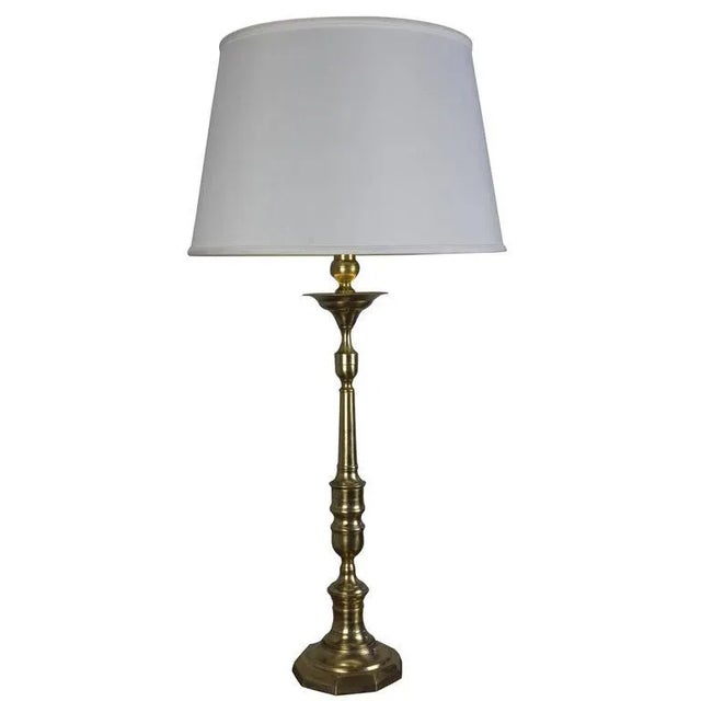 French Bronze and Brass Table Lamp, 1940s For Sale - Image 9 of 9