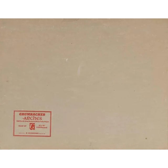 Paper 'Breaking Surf, San Diego' by Richard Gabriel Chase, Worcester Art Museum School For Sale - Image 7 of 9