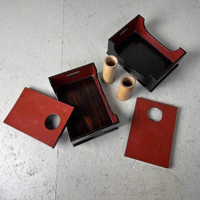 1930s Early Shōwa Era Japanese Tabako Bon Smoking Tables, 1930s, Set of 2 For Sale - Image 5 of 9