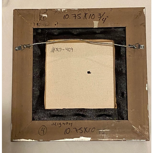 Rebecca Koury Acrylic Modernist Abstract Painting, Signed For Sale - Image 11 of 12