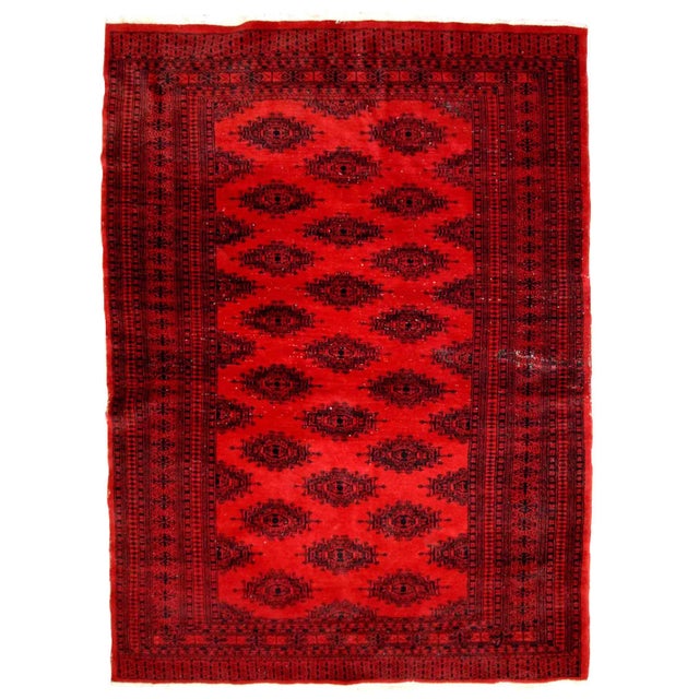 1970s Handmade Vintage Afghan Ersari Rug For Sale - Image 10 of 10