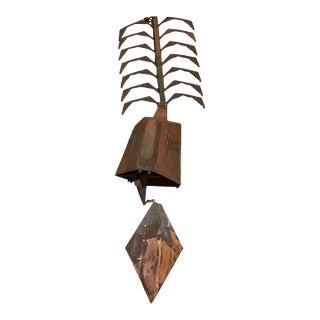 Vintage Paolo Soleri for Cosanti Originals / Arcosanti Brutalist #118p Bronze Wind Bell Chime For Sale