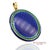 Contemporary Vintage 18k 750 Yellow Gold Royal Blue & Green Enamel Locket Pendant Necklace For Sale - Image 3 of 10