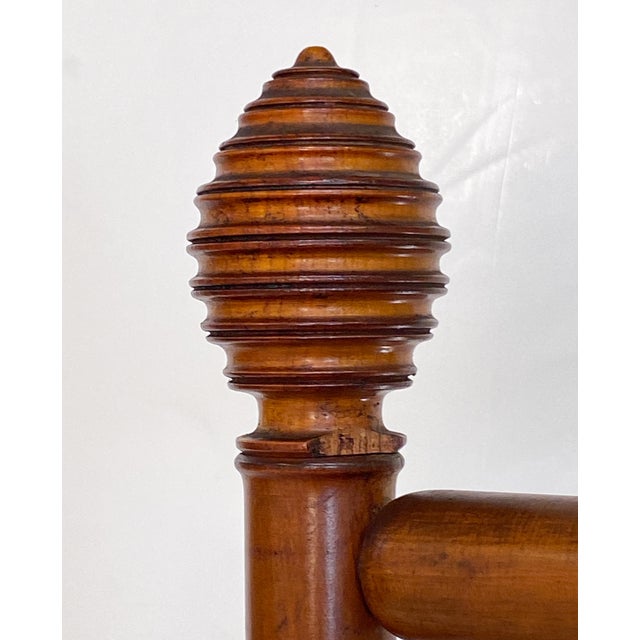 Large Faux Bamboo Cheval or Dressing Mirror From France For Sale - Image 12 of 15