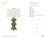 Chapman & Myers by Visual Comfort Signature Weller Zig-Zag Table Lamp in Shellish Kiwi with Linen Shade Designer: Chapman...