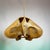 Vintage Wood and Straw Hanging Lamp, 1960s For Sale - Image 4 of 8